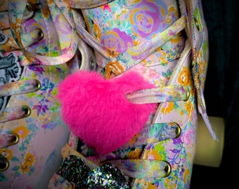 Accessoire Fuzzy Heart Roller Skate