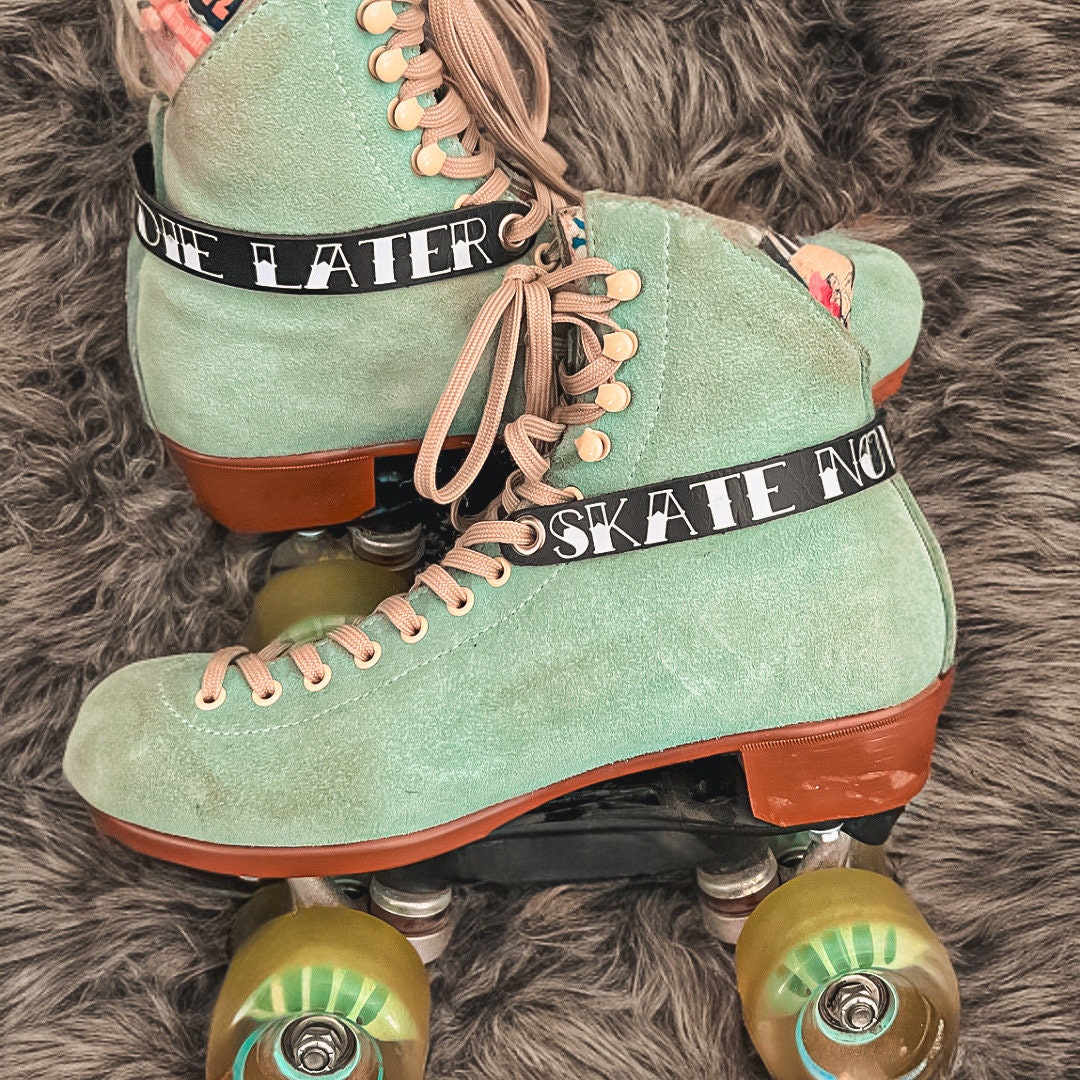 Skate Now Die Later Goth Roller Skate Accessories | Skate Strap | Roller Skate Accessory