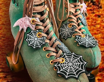 Spider Web Roller Skate Lace Accessory | Shoe Charms | Goth Alternative Accessories