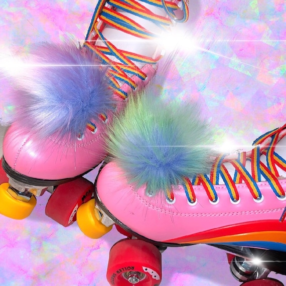 Roller Skate Pom Poms pair 