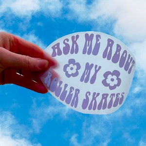 Roller Skate Vinyl Decal | For car bumper, laptop, water bottle | waterproof sticker | FAST & Free USA shipping