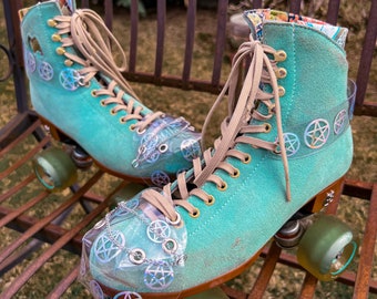 Holographic Roller Skate Toe Guards | Pentagram or Star Design