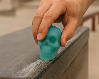 Cera para patines Skull Skate Wax – Aroma a frambuesa azul, cera ecológica para bordillos