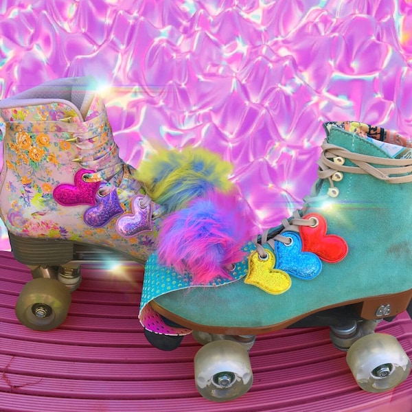 Accessoire de patin à roulettes holographique Puffy Heart