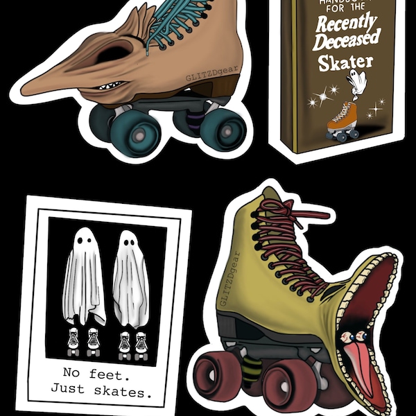 Beetlejuice Roller Skate Sticker Pack