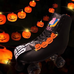 Jack-O-Lantern Roller Skate Lace Accessory