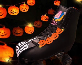 Jack-O-Lantern Roller Skate Lace Accessory