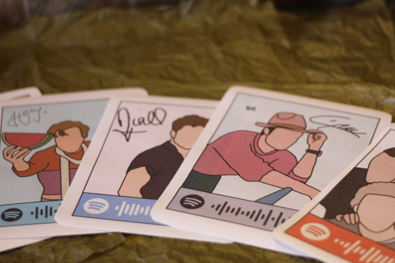 One direction and solo artist Spotify code stickers