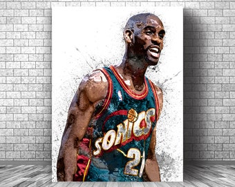 Gary Payton Poster Etsy
