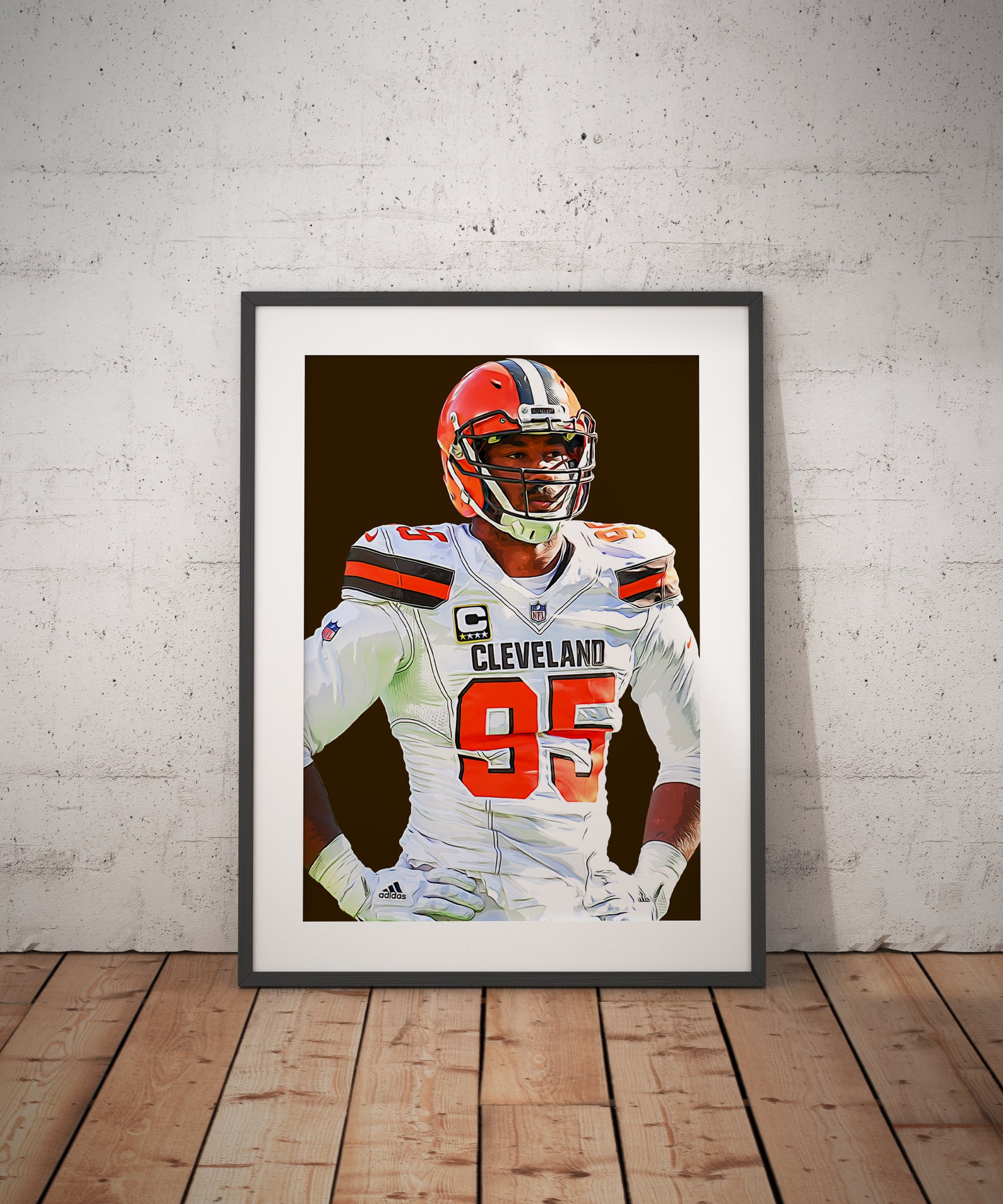 Cleveland Browns Poster / Myles Garrett Print / Premium Wall | Etsy