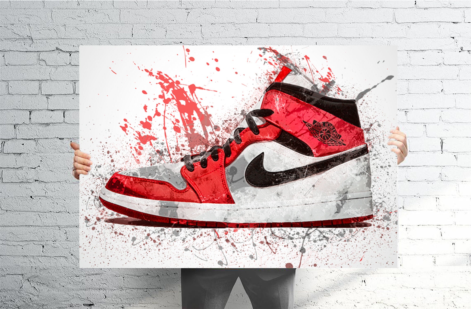 Air Jordan 1 Poster / Basketball Shoes Print / Michael Jordan Etsy