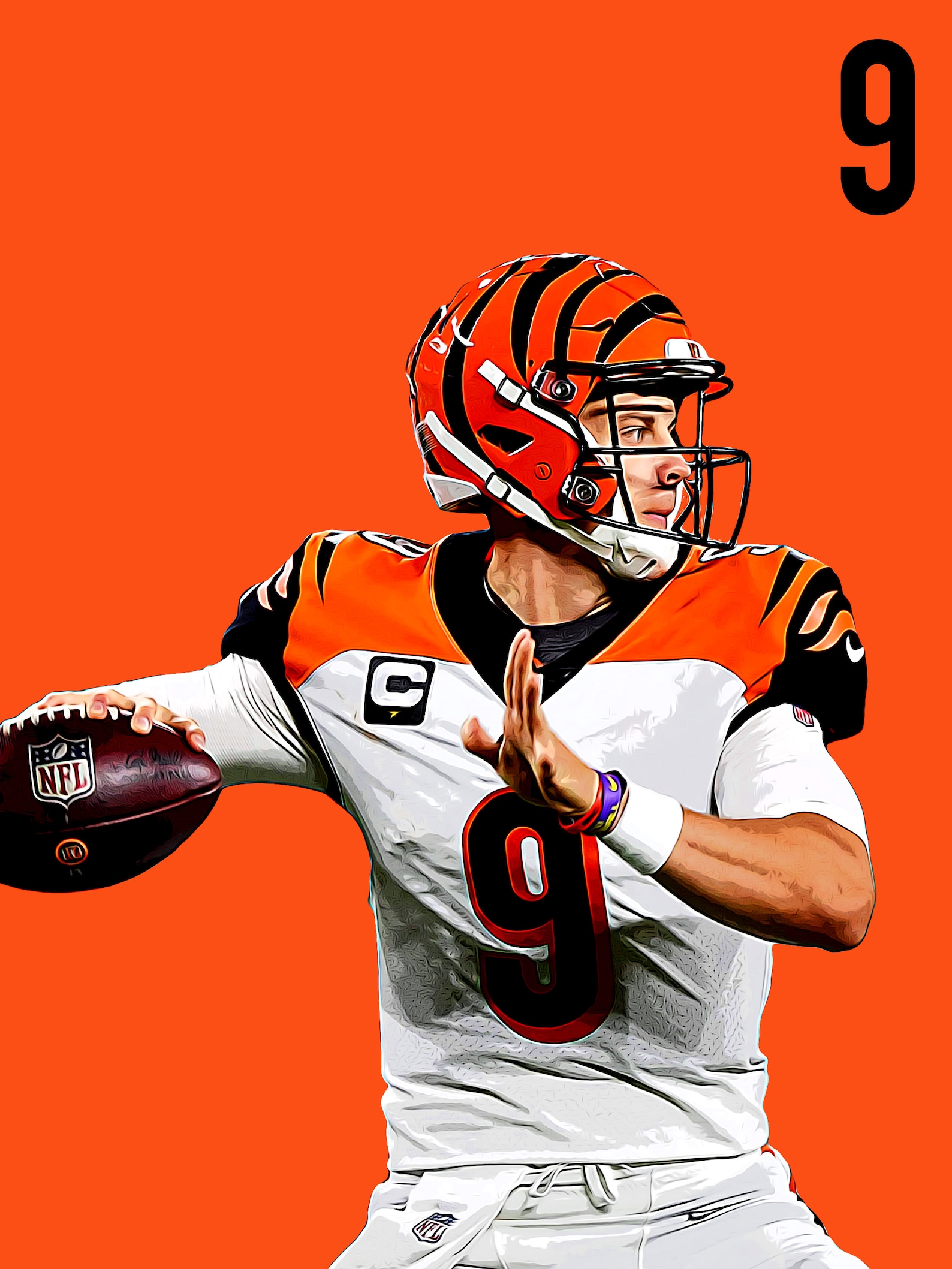 Cincinnati Bengals Poster / Joe Burrow Print / Premium Wall Etsy