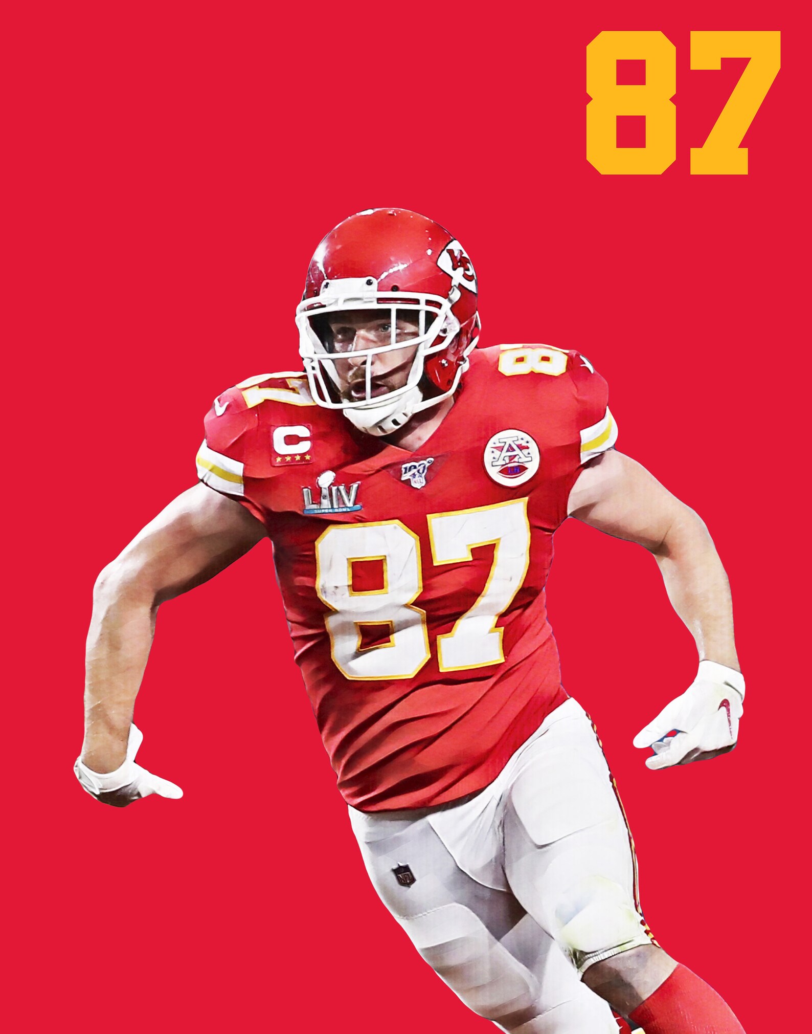 KC Chiefs Poster / Travis Kelce Print / Premium Wall Art - Etsy