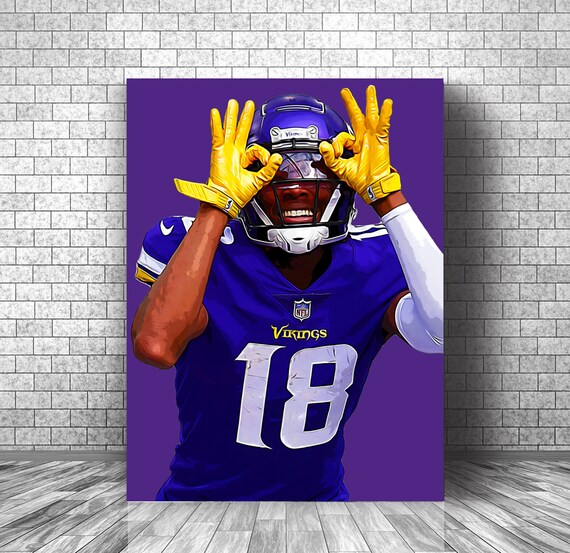 Justin Jefferson Poster Gritty Minnesota Vikings Justin Etsy 日本