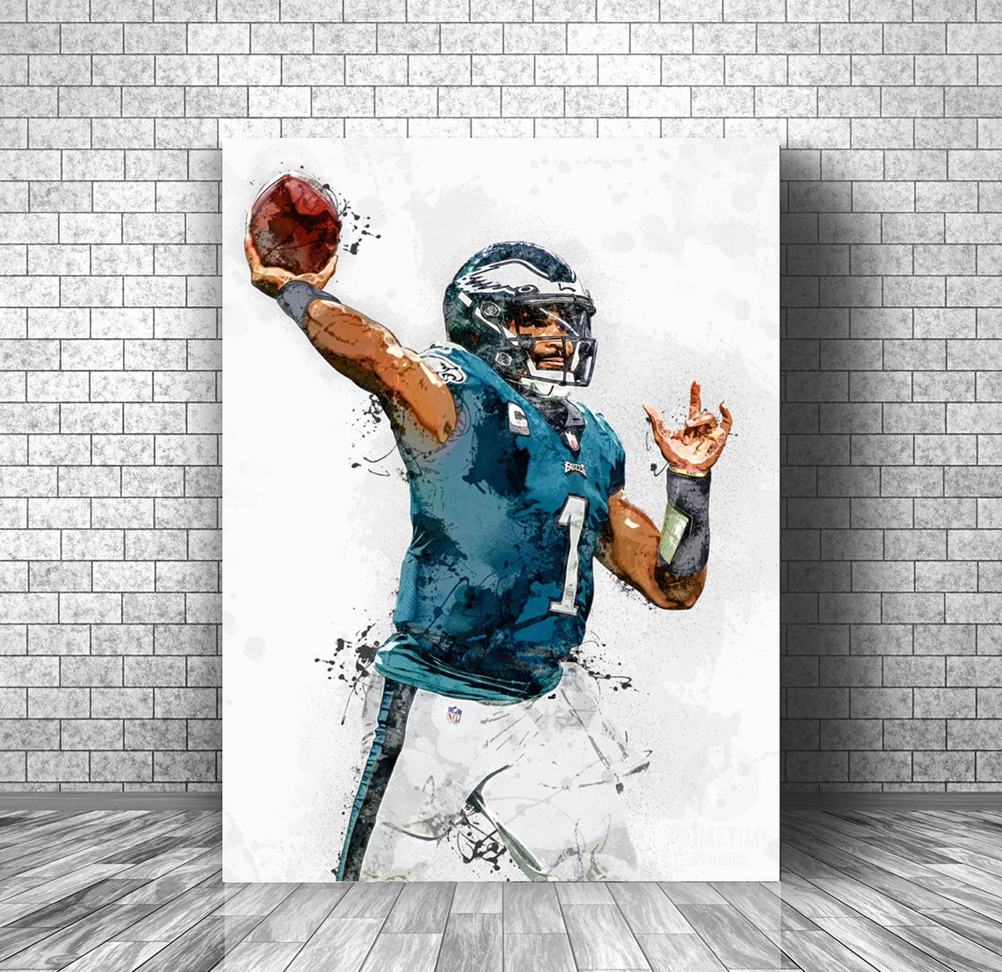 Jalen Hurts Poster Philadelphia Eagles Print Jalen Hurts Etsy