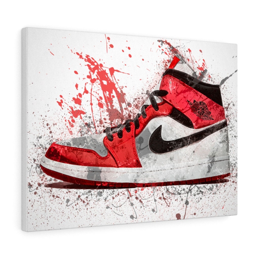 Air Jordan 1 Poster / Basketball Shoes Print / Michael Jordan Etsy