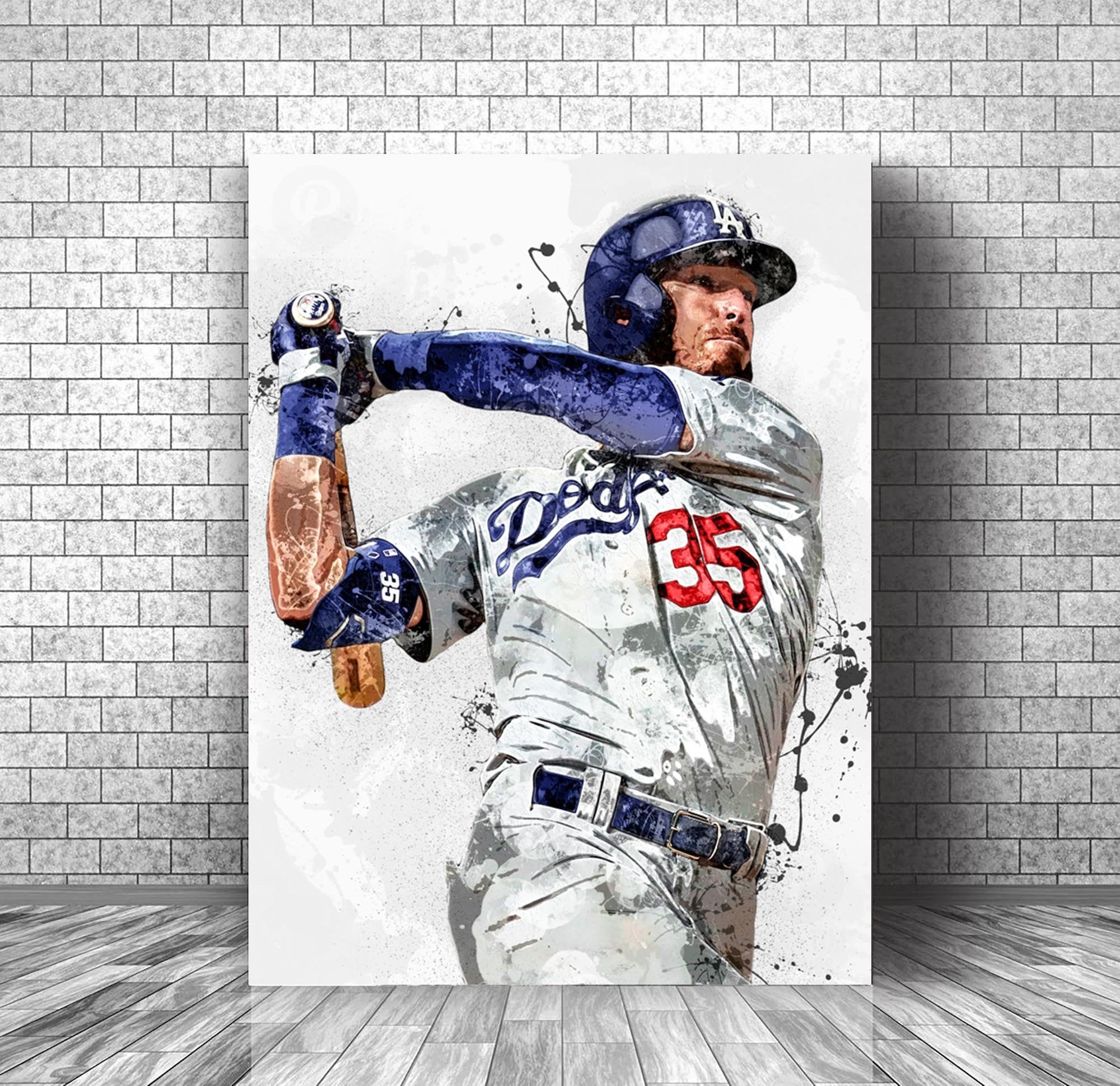 Cody Bellinger LA Dodgers Art Wall Indoor Room Outdoor Poster POSTER 24x36 Cody Bellinger LA Dodgers Art Wall Indoor Room Outdoor Poster POSTER 24x36