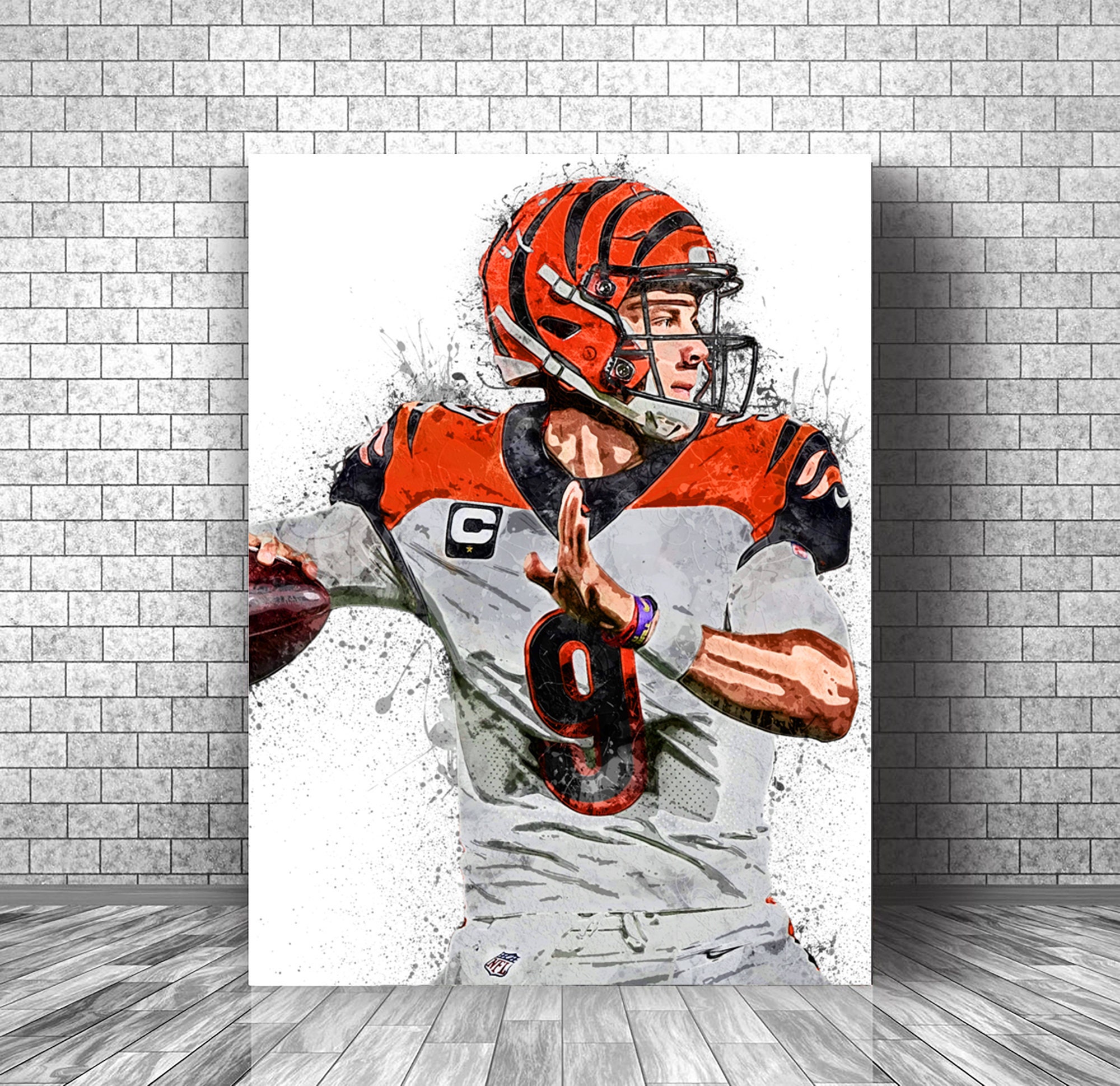 Cincinnati Bengals Poster / Joe Burrow Canvas / Bengals Wall - Etsy