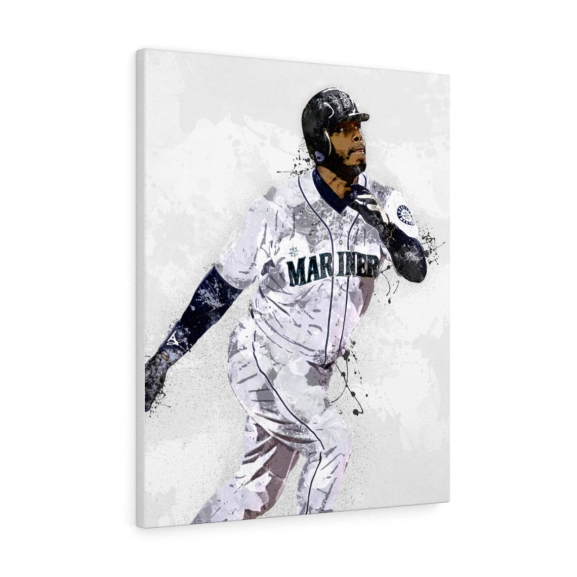 Seattle Mariners Poster Ken Griffey Jr Canvas Premium Wall Etsy