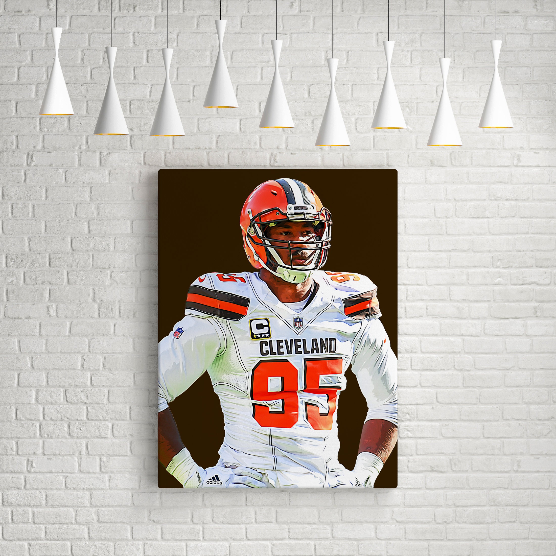 Cleveland Browns Poster / Myles Garrett Print / Premium Wall | Etsy