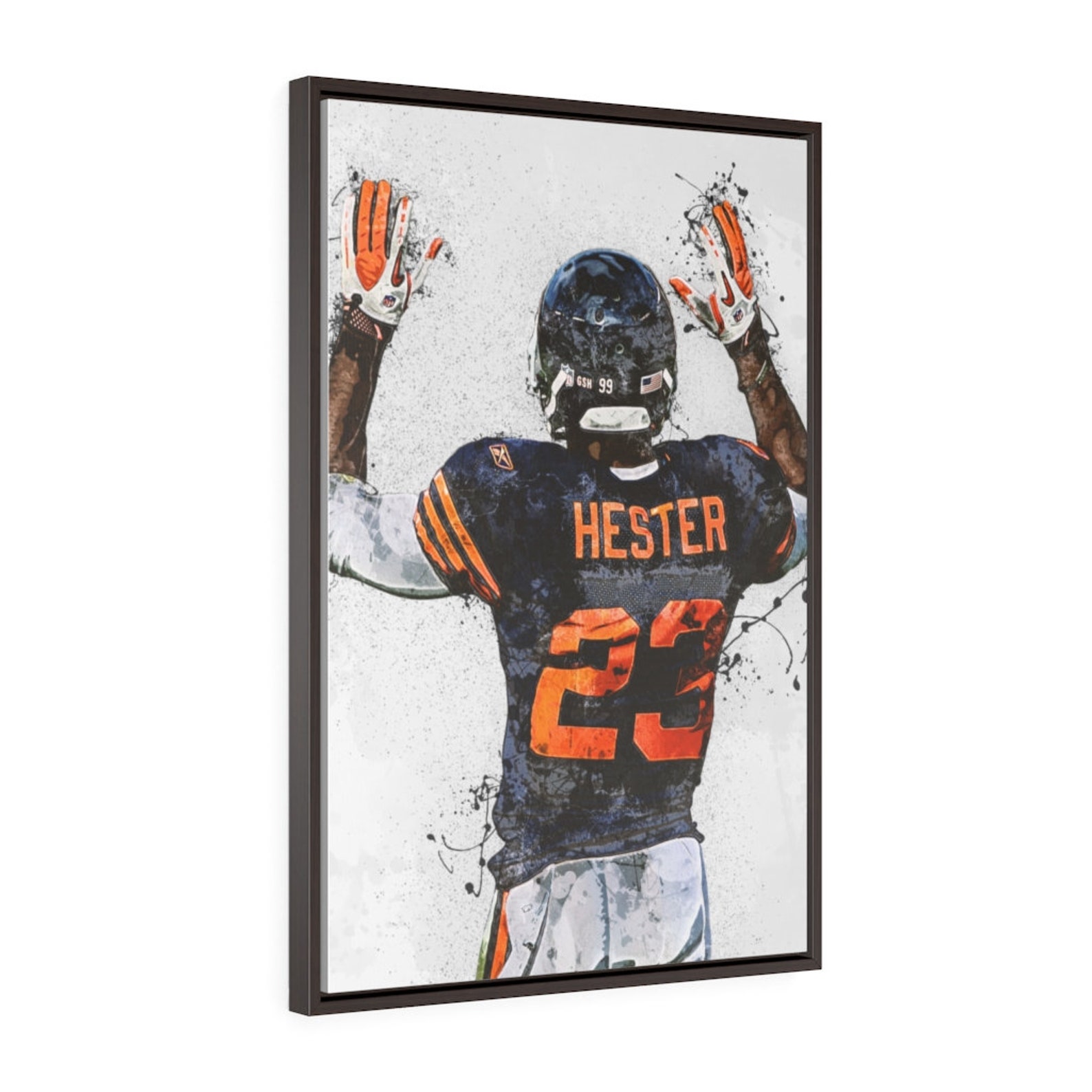 Chicago Bears Poster Devin Hester Canvas Premium Wall Art Etsy