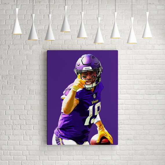 Adam Thielen Minnesota Vikings Football Art Wall Room Poster POSTER 24x36