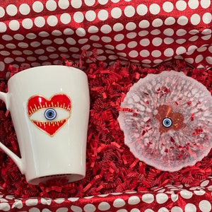 Evil Eye Heart Gift Box | Mug, Coaster Gift Box | Gift Box