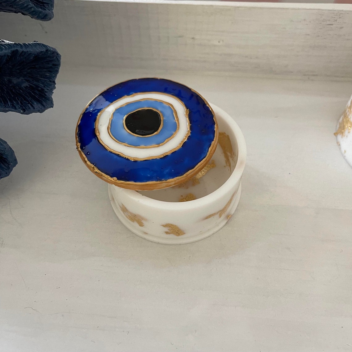 Evil Eye Trinket Box Ring Dish Jewelry Dish Gold or Etsy
