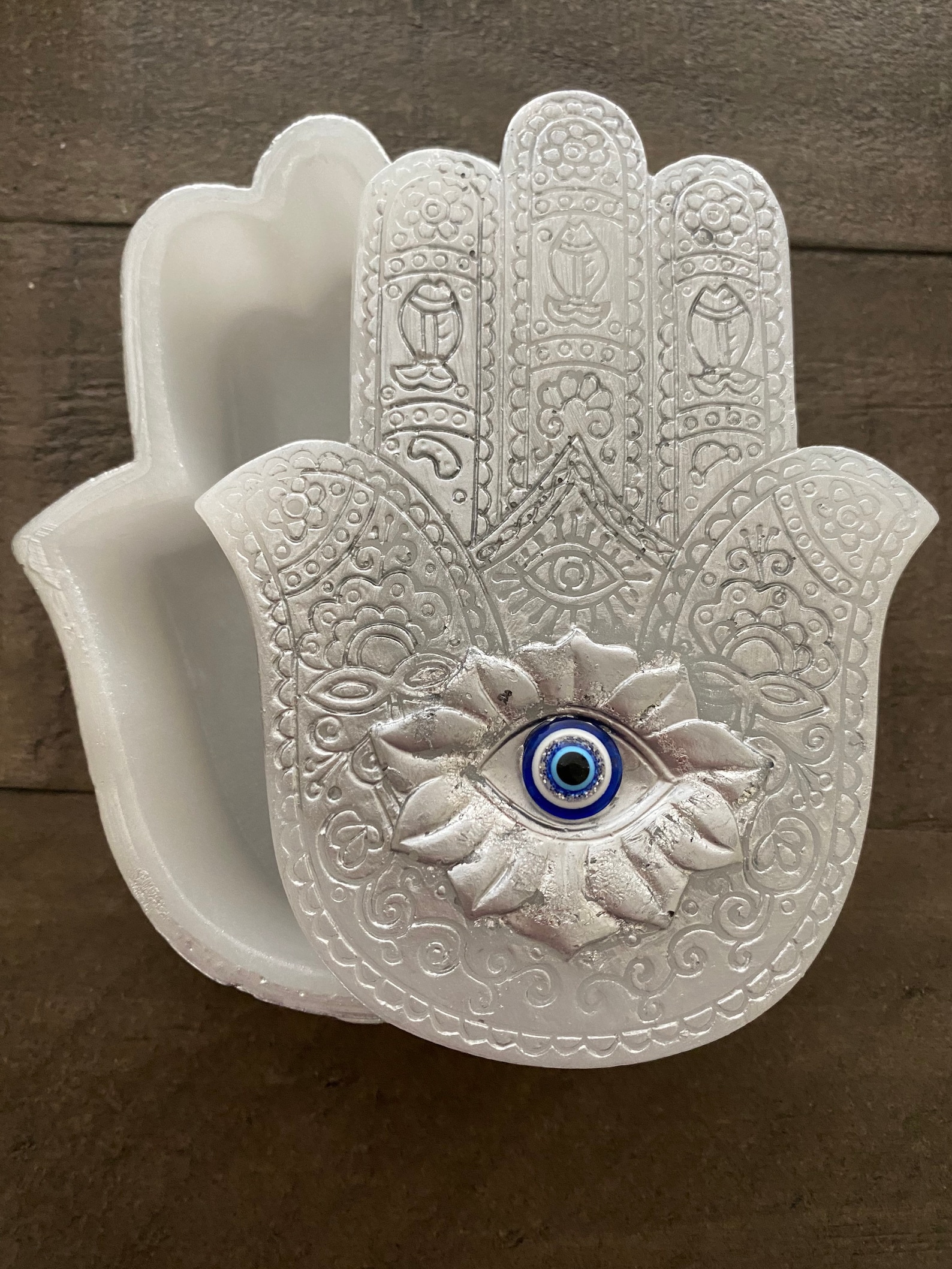 Hamsa Evil Eye Baratija Box con vintage touch / Ring Dish / Etsy