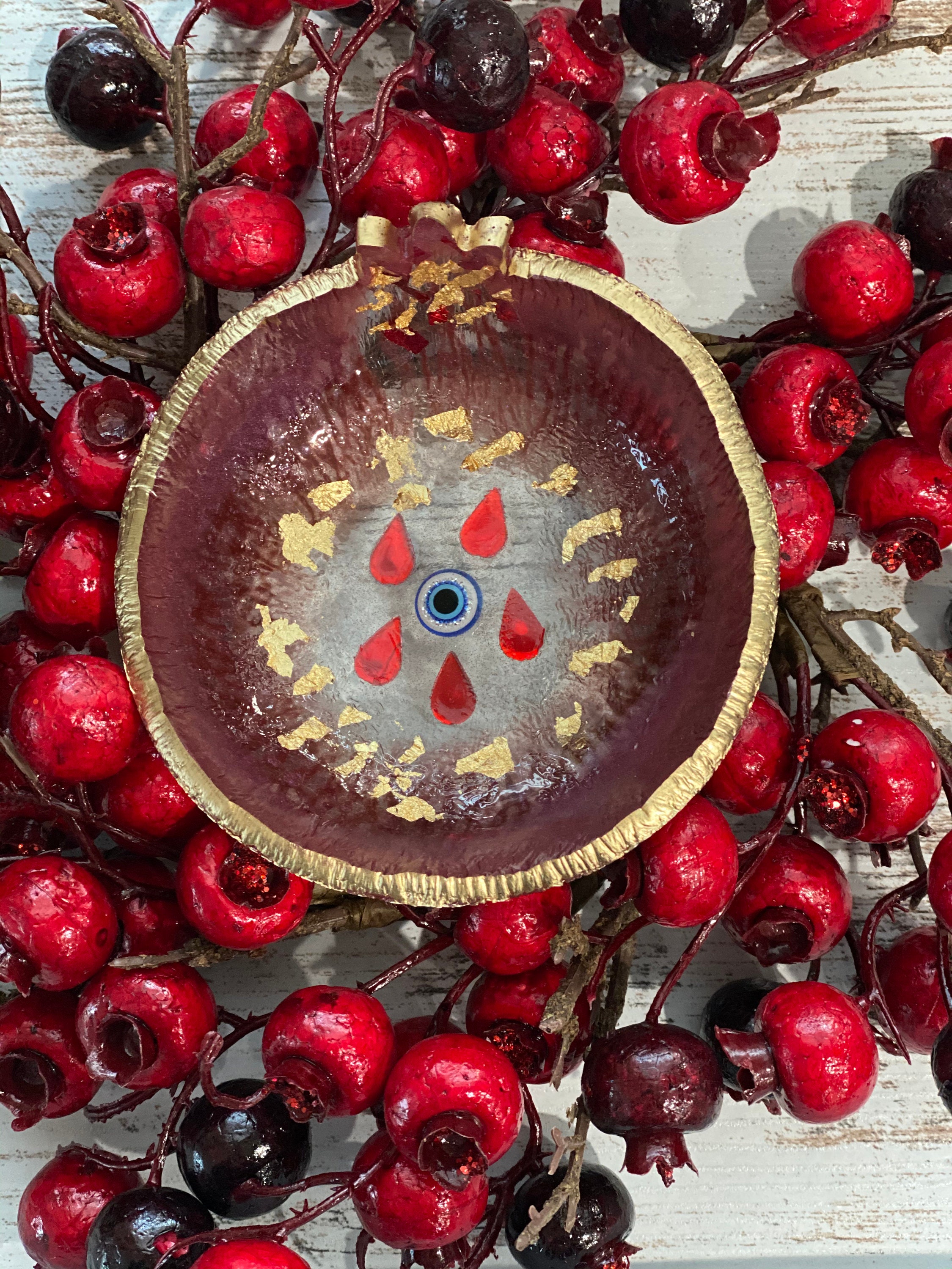 Mix & Match Evil Eye Pomegranate Seeds Trinket Dish Ring Dish Etsy