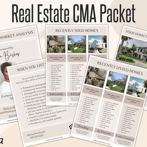 Real Estate CMA Packet Realtor CMA Template Real Estate Etsy