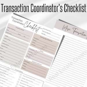 Transaction Coordinator Checklist, Transaction Coordinate Checklist Real Estate, Transaction Coordinator Templates, Real Estate Marketing