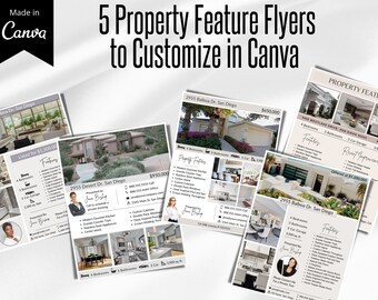 Real Estate Home Feature Sheet Bundle, Property Feature