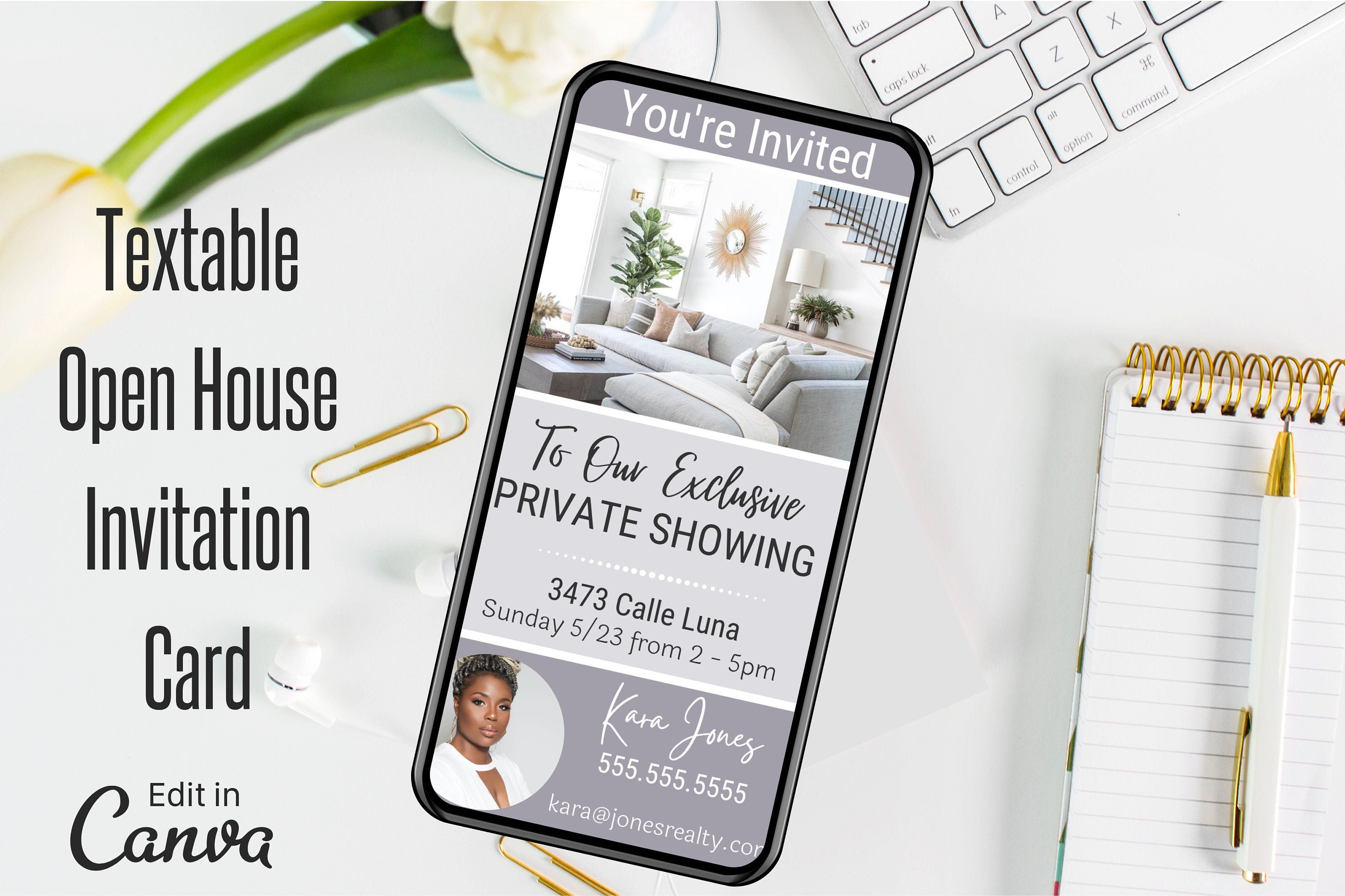 Real Estate Digital Open House Invitation Realtor Open House - Etsy