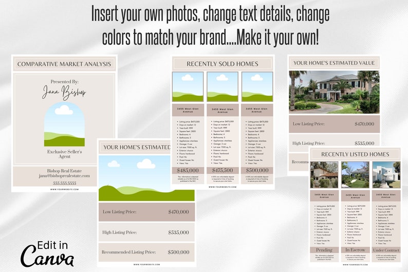 real-estate-cma-packet-realtor-cma-template-real-estate-etsy