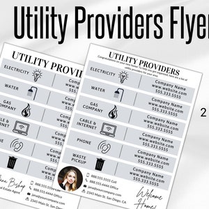 Real Estate Template Utilities, Utility Provider Template, Utility Services Flyer, Real Estate Buyer Marketing, Realtor Template Canva PDF