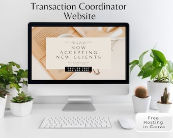Transaction Coordinator Website Template, Transaction Coordinator Marketing, Real Estate Transaction Coordinator Services, Canva Template