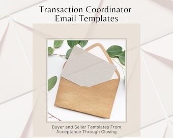 Transaction Coordinator Email Templates, Real Estate Transaction Coordinator Google Docs, Transaction Coordinator Client Email Bundle