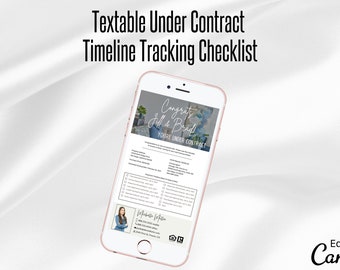 Real Estate Under Contract, Closing Checklist, Real Estate Closing Tracker, Closing Tracking, Under Contract, Real Estate Closing Checklist