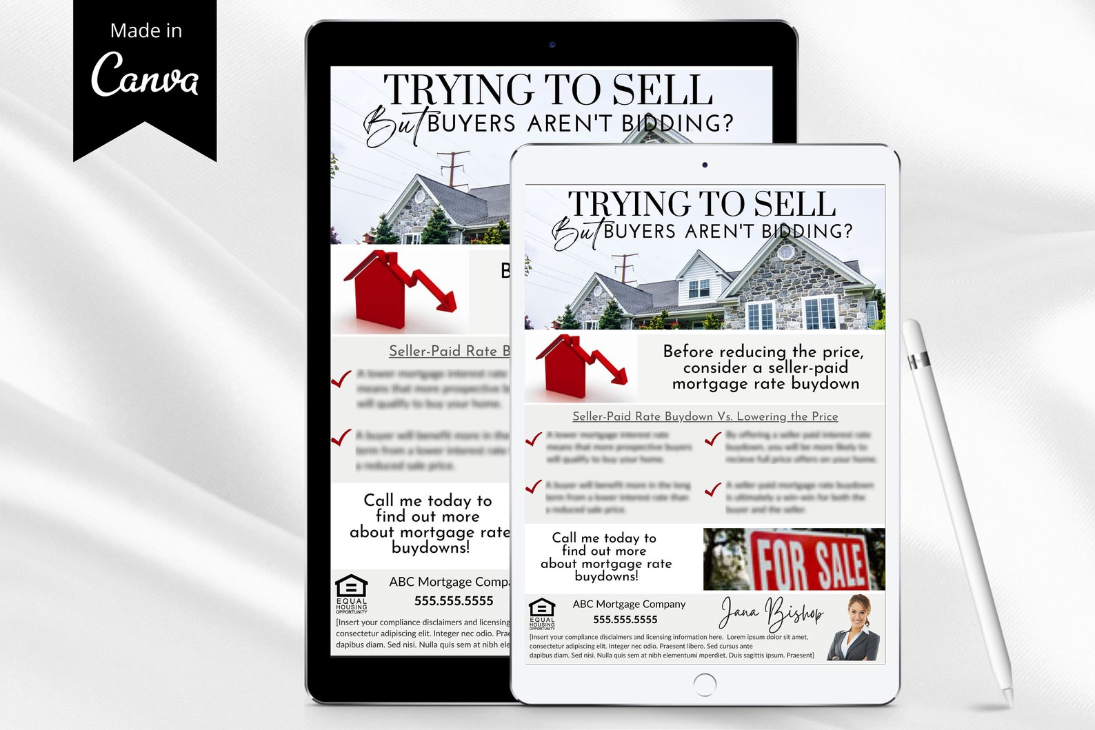 Mortgage Broker Seller Paid Buydown Flyer, Mortgage Lender Template