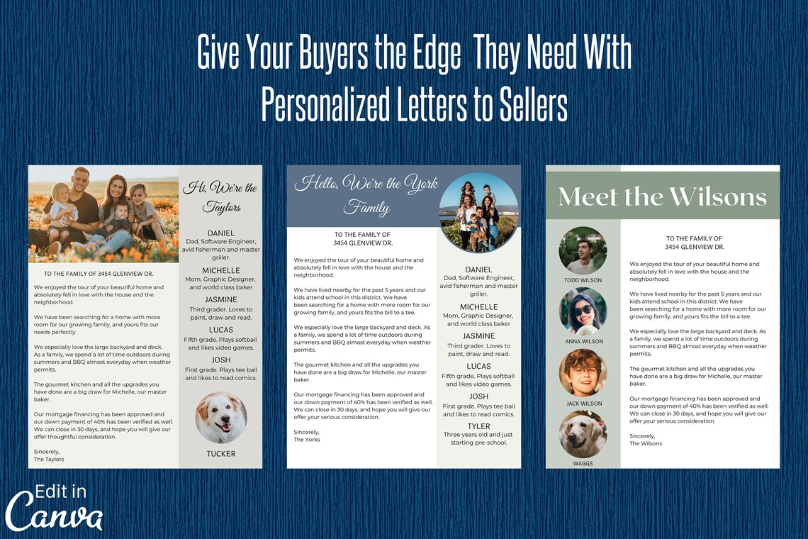 Homebuyer Offer Letter Template Buyer Offer Letter to Seller Etsy
