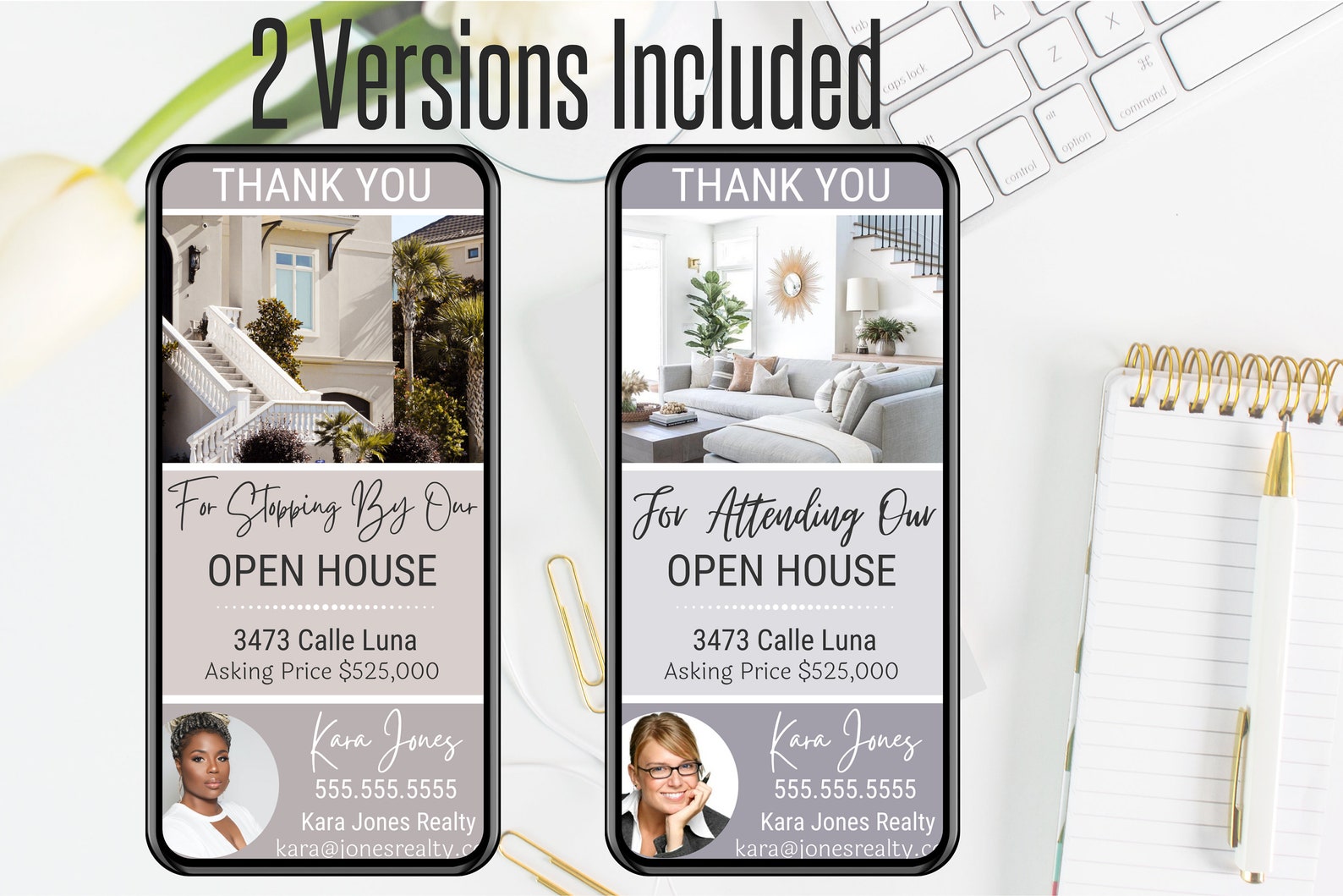 Real Estate Digital Thank You Card Realtor Open House Etsy