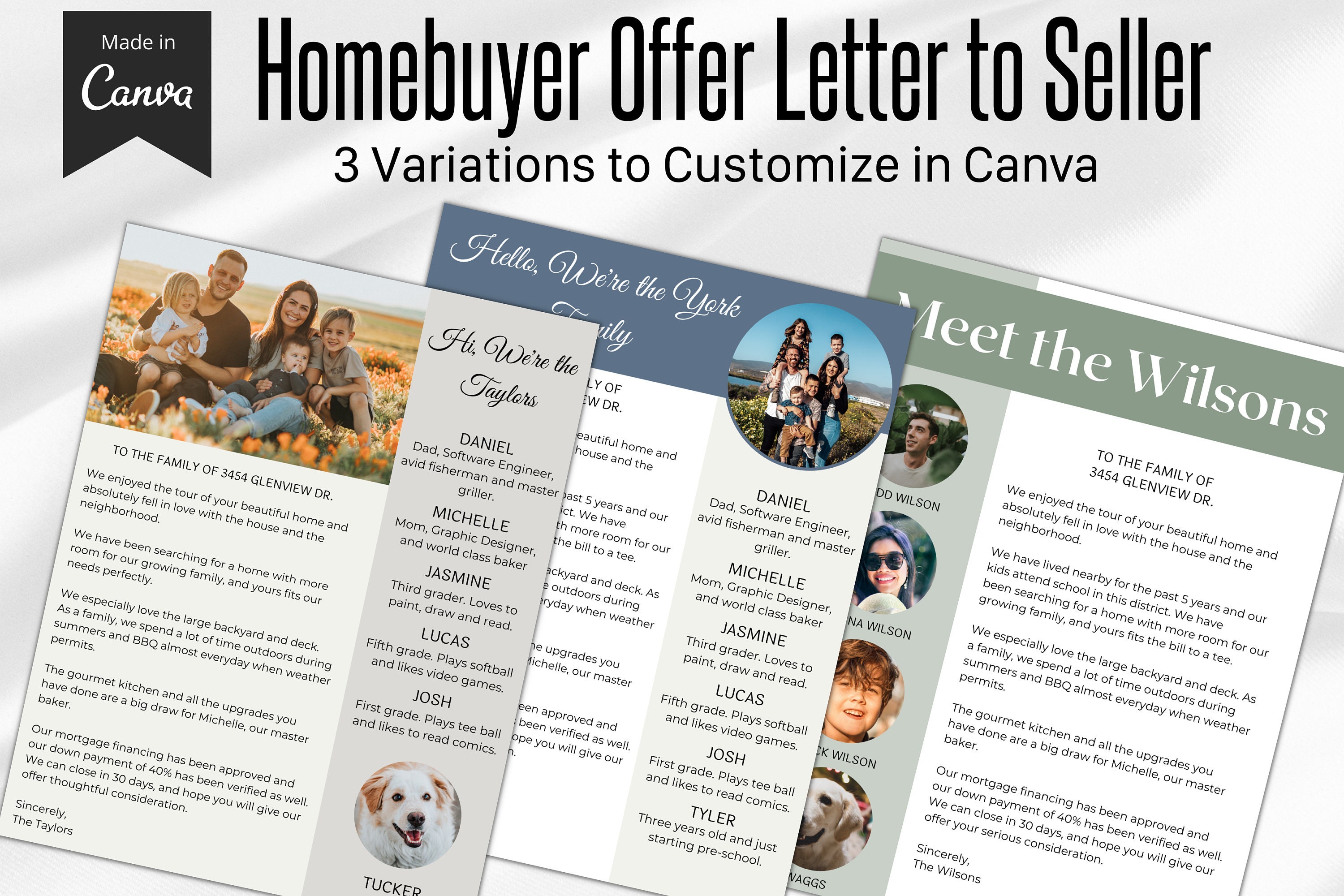 Homebuyer Offer Letter Template Buyer Offer Letter to Seller Etsy