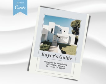 Real Estate Buyers Guide, Buyers Packet Real Estate, Buyers Presentation Template, Buyer Guide Real Estate Canva, Realtor Buyer Packet