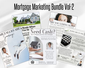 Mortgage Broker Marketing Bundle, Home Lending Templates, Mortgage Loan Officer Marketing, Home Lender Marketing Flyers, Mortgage Canva