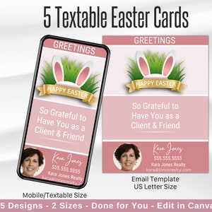 Carte de Pâques avec texte textuel immobilier, textes marketing de printemps, cartes de vœux email de Pâques avec texte immobilier, carte de voeux de Pâques numérique textable pour agent immobilier