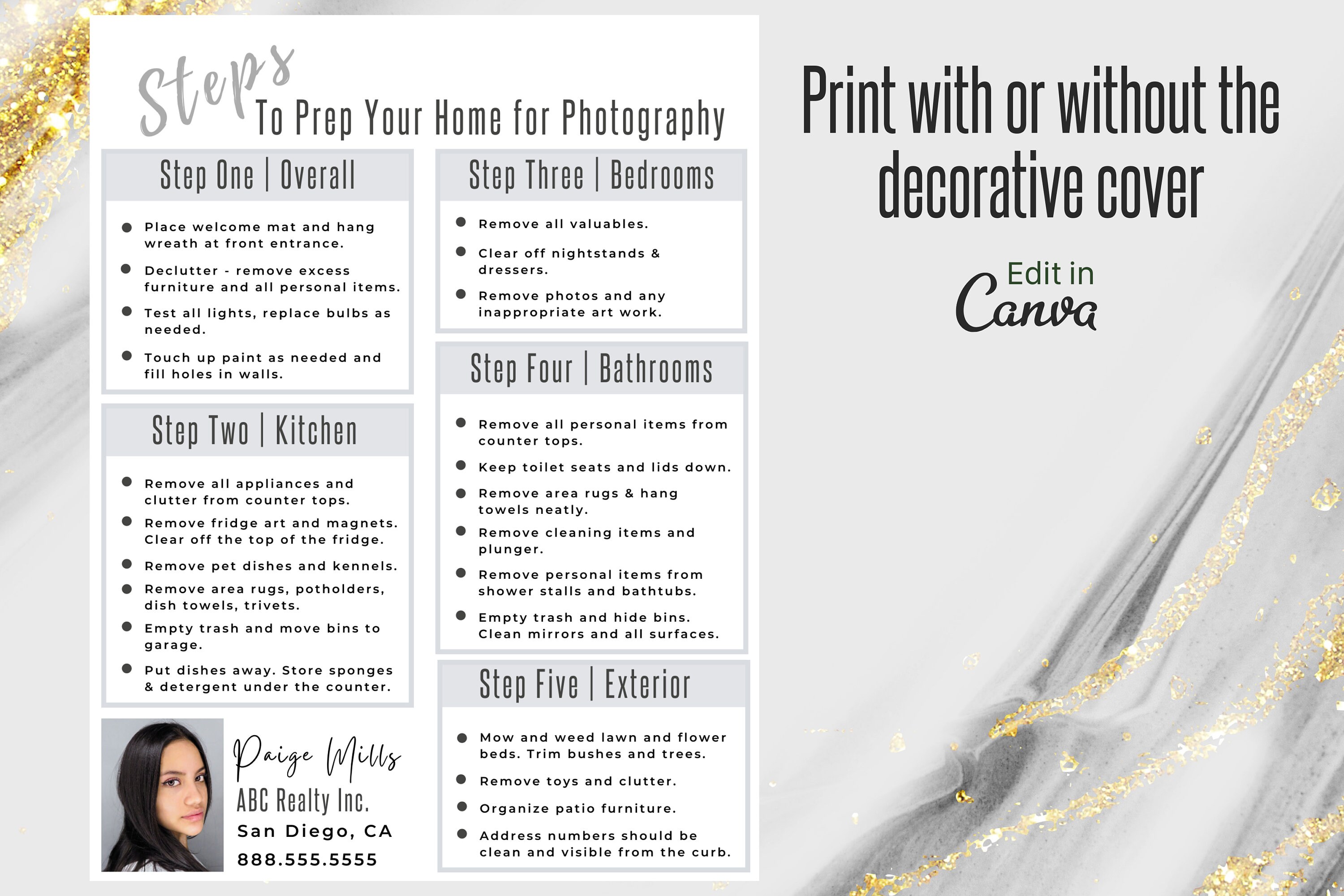 Real Estate Photo Shoot Prep Checklist Real Estate Marketing Etsy