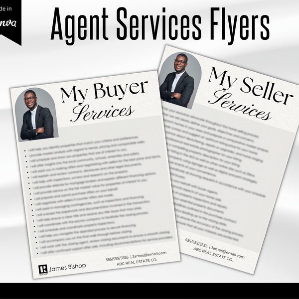 Real Estate Agent Buyer Seller Services Flyer, Realtor Introduction, Realtor Listing & Selling Services, Real Estate Buyer Seller Marketing