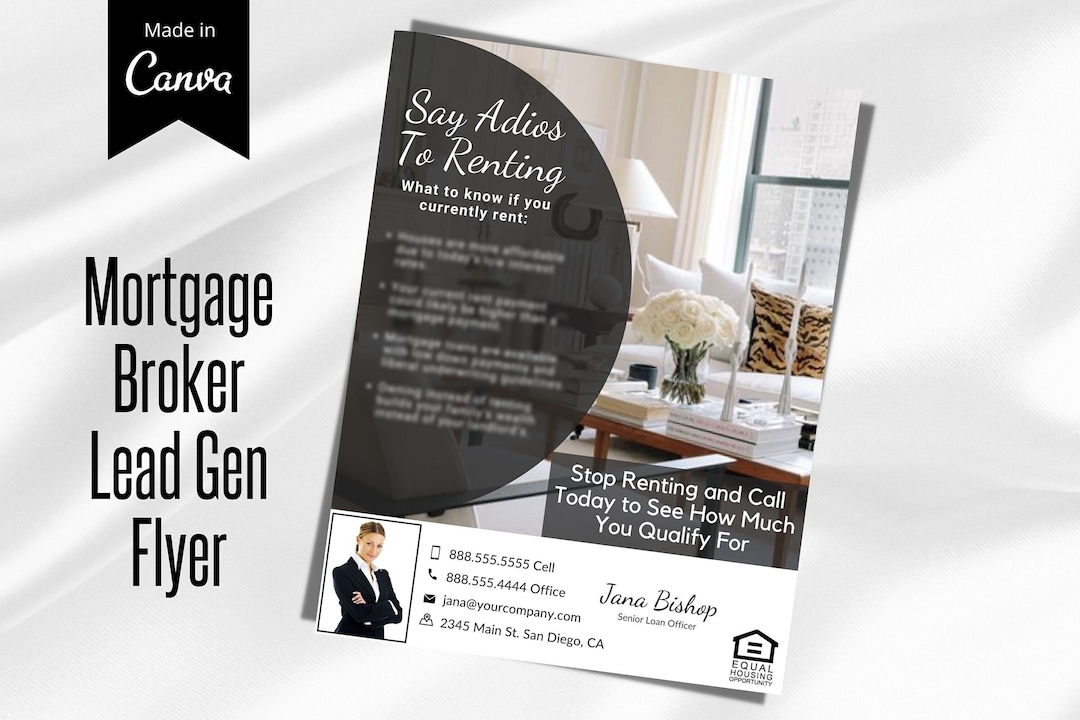 Mortgage Loan Marketing, Mortgage Broker Flyer, Mortgage Loan Officer