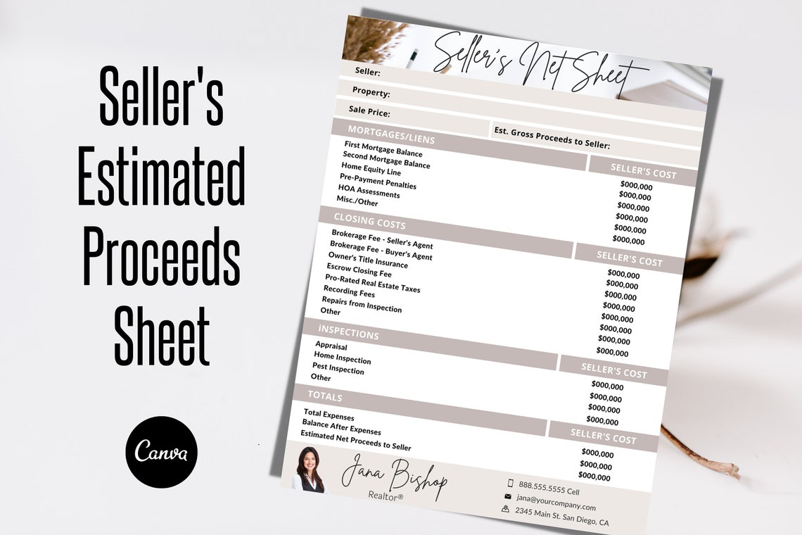 sellers-net-sheet-real-estate-sellers-estimated-net-proceeds-etsy